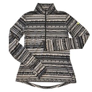 Nike Pro Dri-FIT Half-Zip Pullover Base Layer Running Top Black Gray M